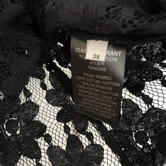 Isabel Marant étoile black lace top perfect French design size 38 (US size 6-8) - Picture 10 of 12